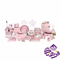 سرویس جهیزیه 70 پارچه هومکت طرح دنیس رنگ صورتی
