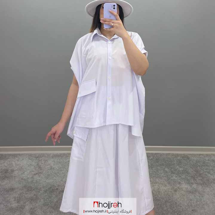 اطلاعات ، قیمت و خرید ست مانتو دامن سفید کد AM25