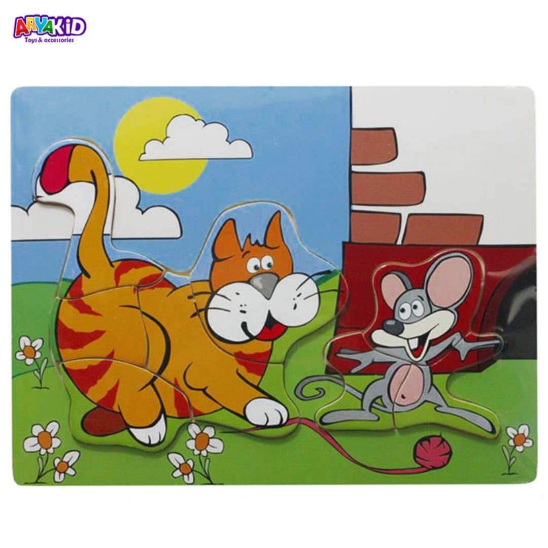پازل جایگذاری گربه موش