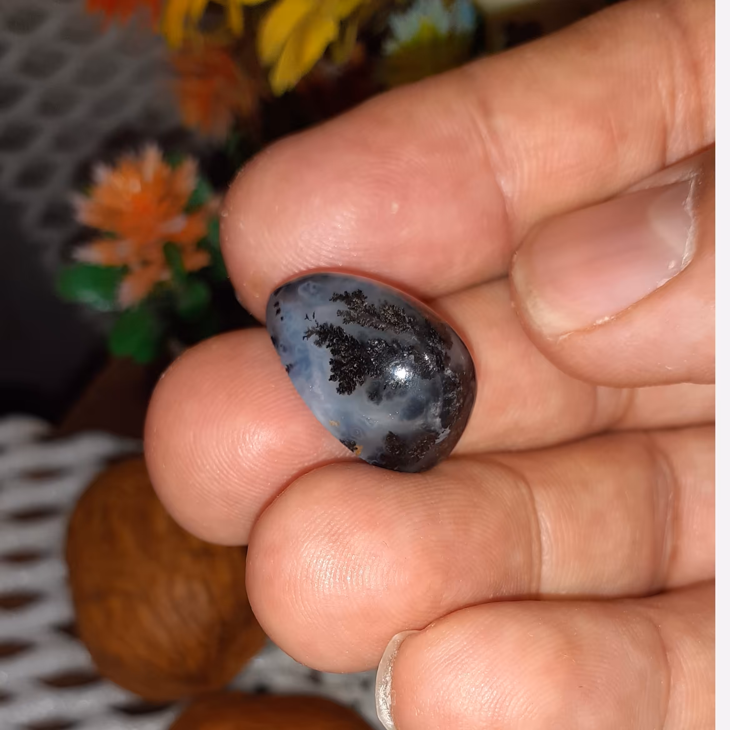 نگین عقیق شجر طبیعی و معدنی خوش نقش