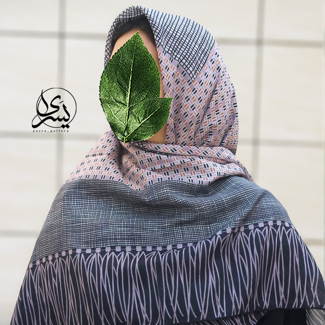 روسری نخی دور دست دوز، 2 رنگ، ارسال رایگان