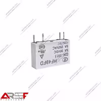 رله PLC هونگفا مدل HONGFA_HF49FD دارای 24 ولت 1 کنتاکت 5 آمپر 4 پین - فروشگاه عارف الکترونیک
