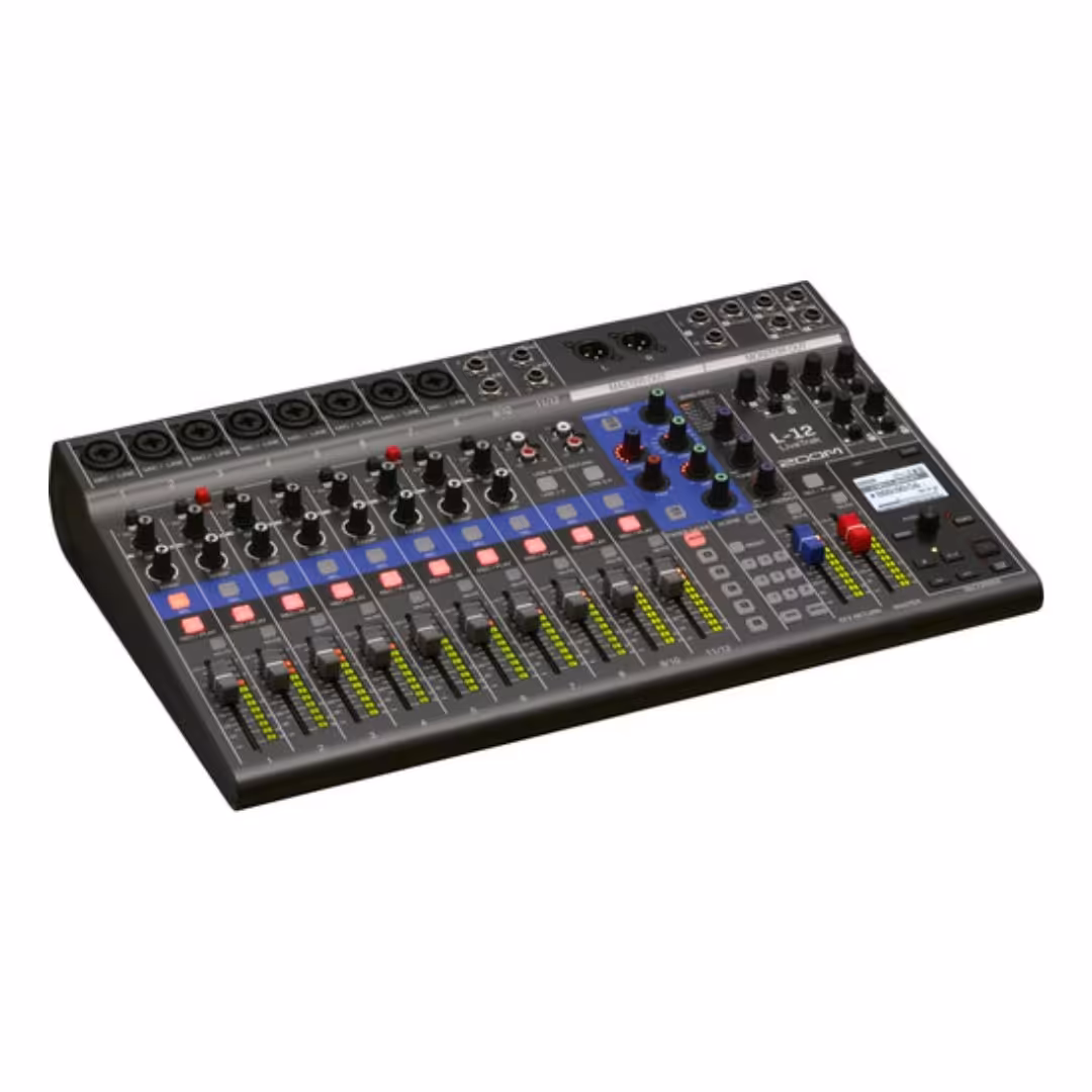 میکسر 12 کاناله زومZoom LiveTrak L-12 – 12-Channel Digital Mixer & Multitrack Recorder