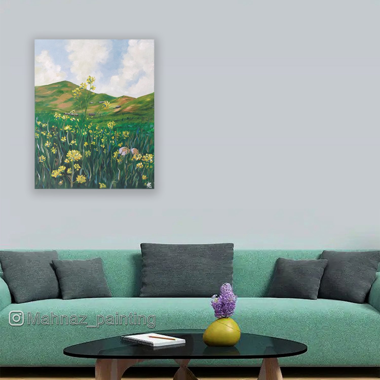 تابلو نقاشی اورجینال در ابعاد (40در50)  تکنیک رنگ و روغن روی بوم