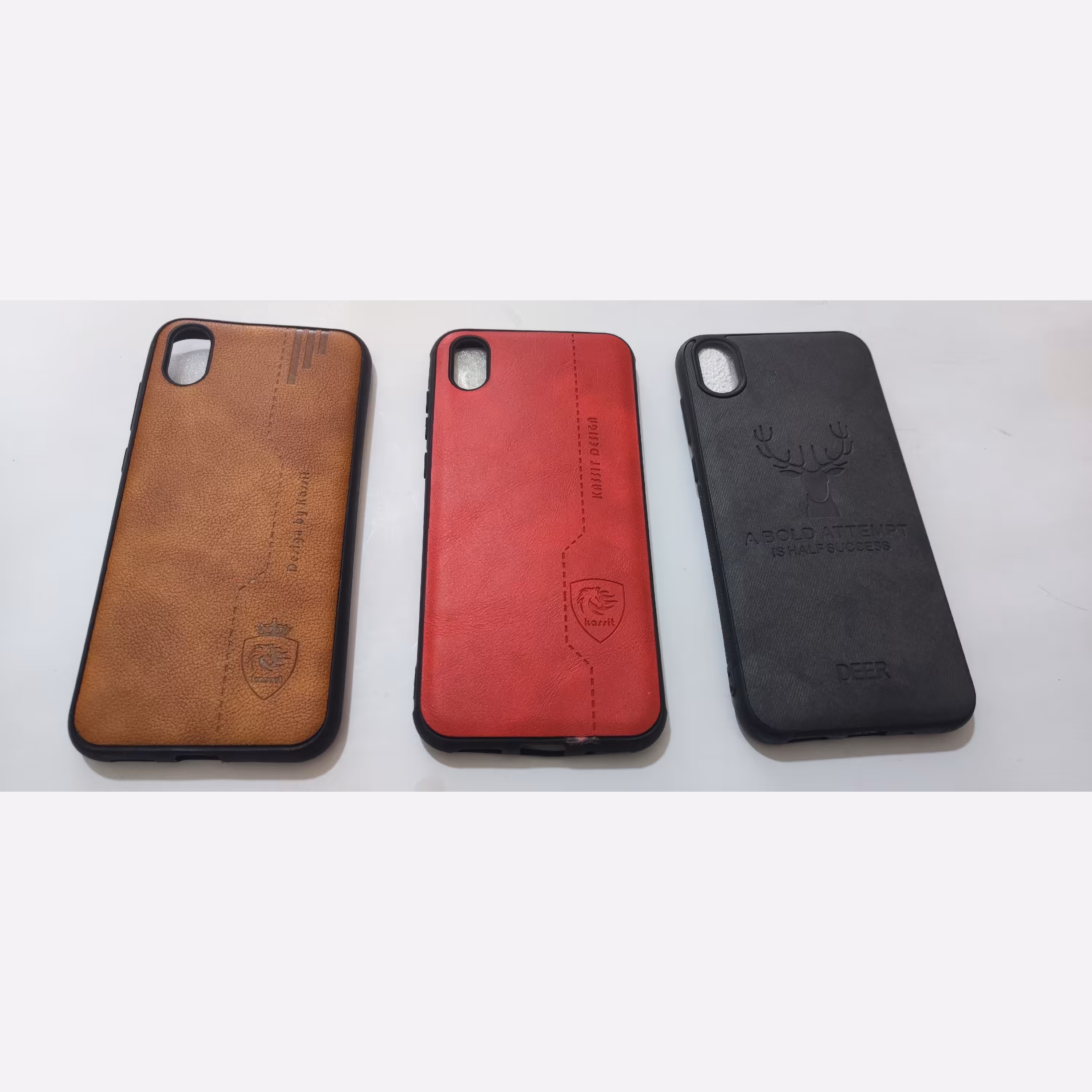 گارد -کاور-قاب-گوشی هواوی y52019 یا y5prime 2019 یا آنر 8sیا honor 8s  چرمی مشگی وقهوه ای