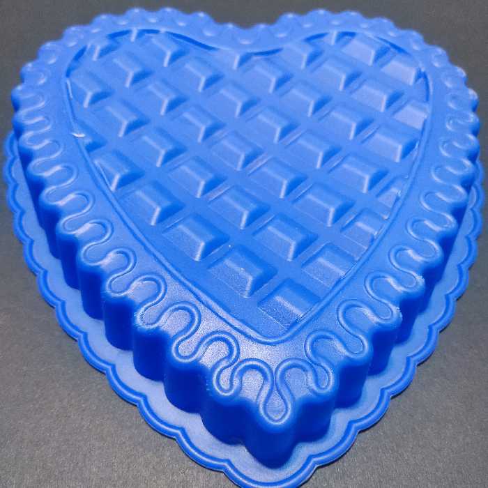 قالب سیلیکونی قلب کف طرحدار ابعاد 23×24  وزن 110  گرم 