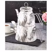 ست کتری و قوری پاچی طرح ماربل