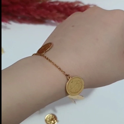 دستبند سکه رنگ ثابت ضد حساسیت‌ - دست بند سکه - دستبند سکه رنگ ثابت