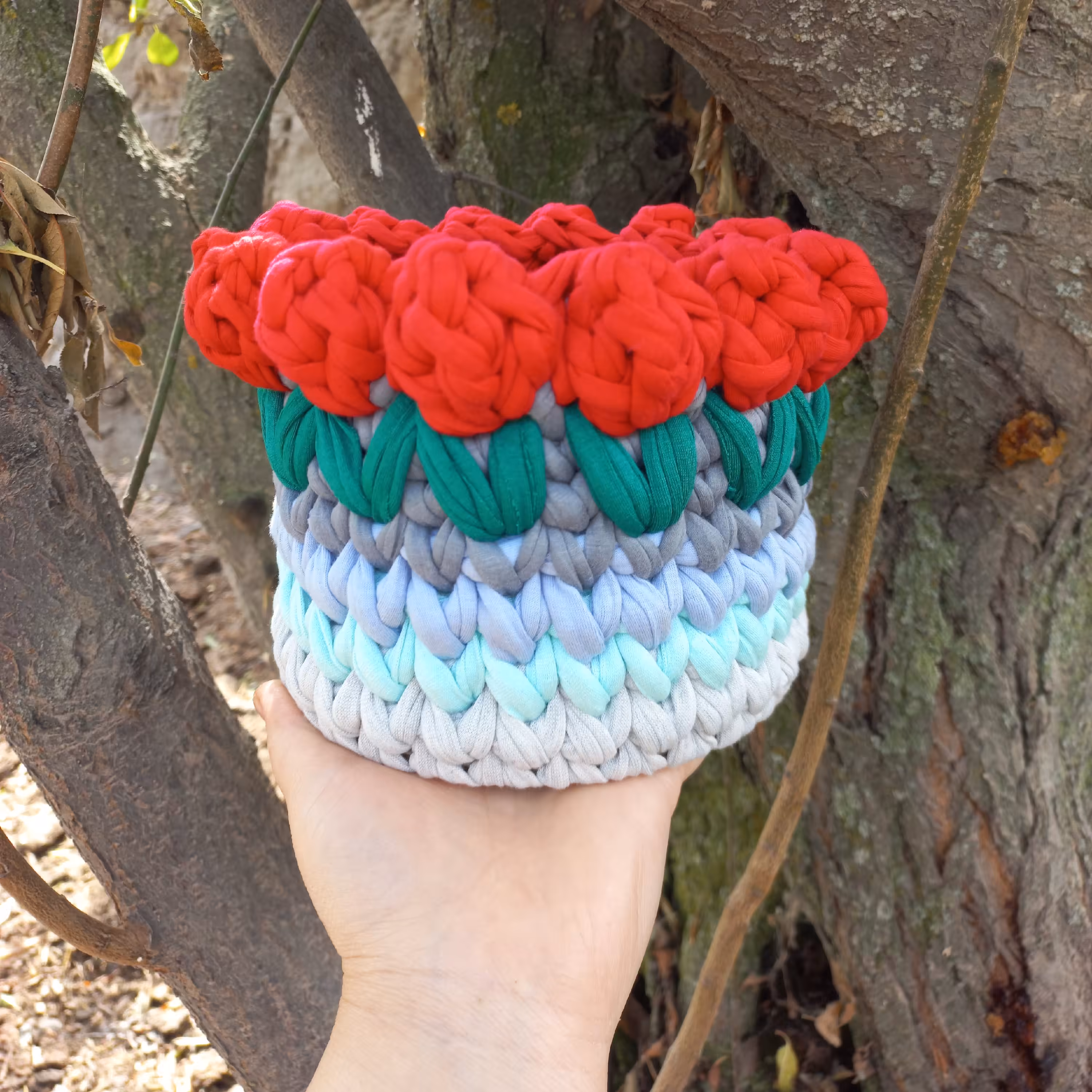 باکس نظم دهنده تریکویی با کفی ام دی ام و طرح لاله 