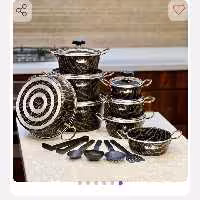 سرویس 19 پارچه طرح چدن فورج ماموت..(طرح سنگ)کیفیت خوب