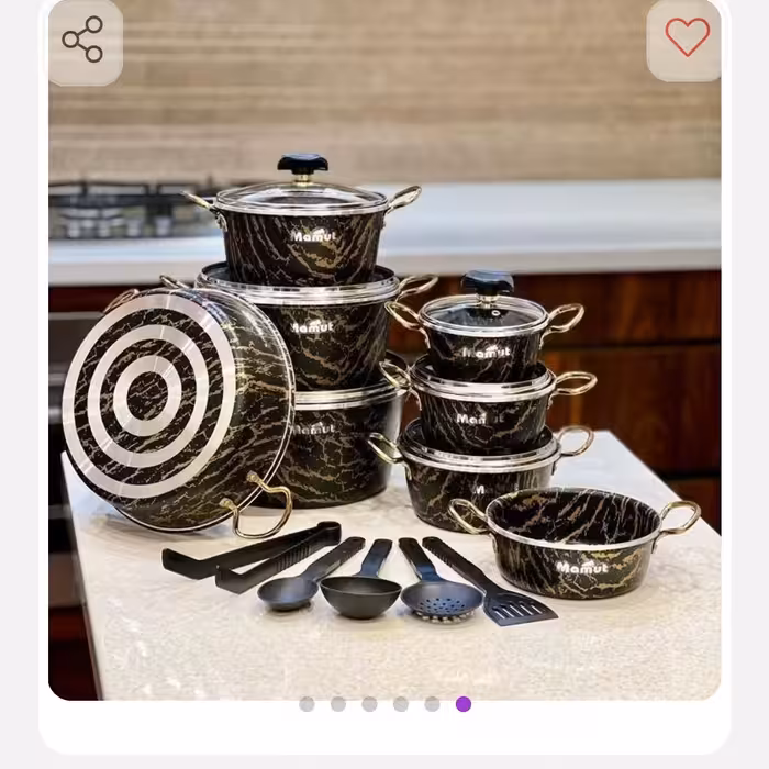 سرویس 19 پارچه طرح چدن فورج ماموت..(طرح سنگ)کیفیت خوب