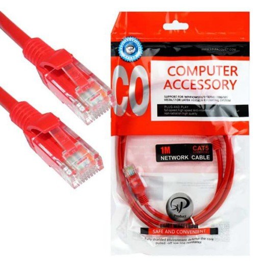 کابل شبکه و لن  cat5 برند ایکس پی  1 متری با کیفیت عالی