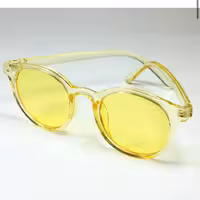 فریم عینک شب و روز شیشه زرد uv400 اسپرت گرد ویفر  جنتل مانستر 3289