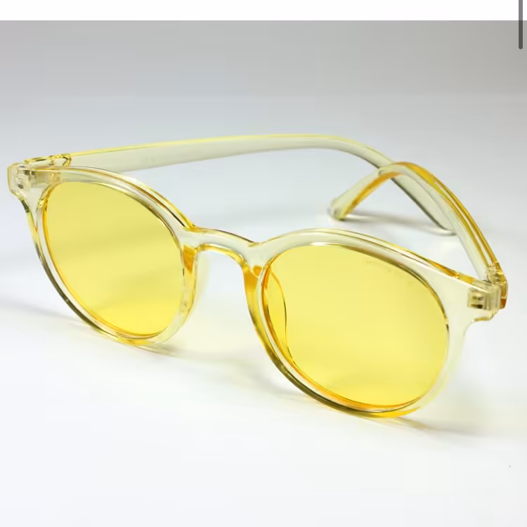 فریم عینک شب و روز شیشه زرد uv400 اسپرت گرد ویفر  جنتل مانستر 3289
