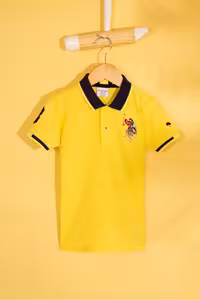 تی شرت یقه پولو زرد پسرانه و بچگانه تیشرت اورجینال U.S. Polo Assn.