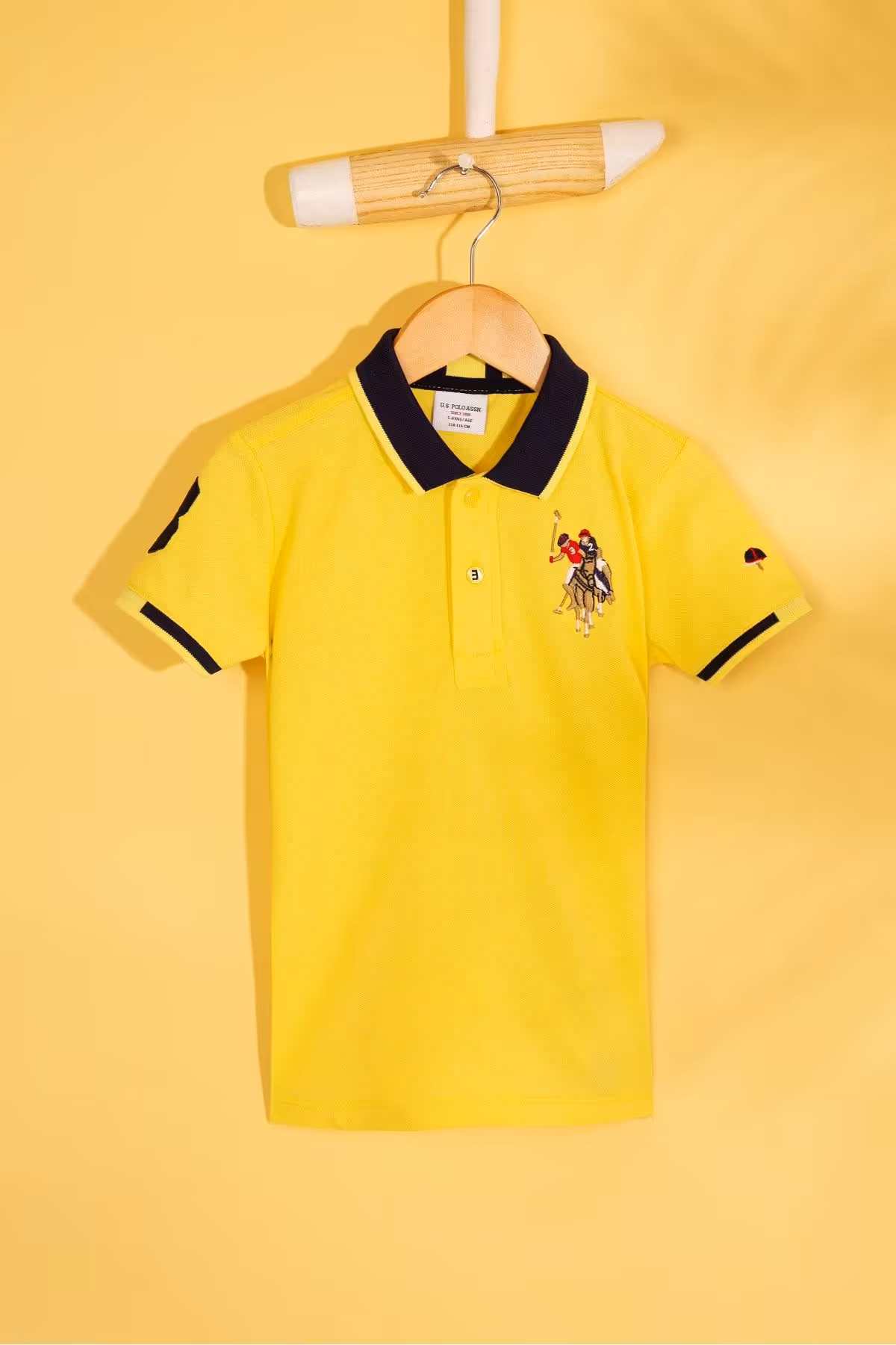 تی شرت یقه پولو زرد پسرانه و بچگانه تیشرت اورجینال U.S. Polo Assn.