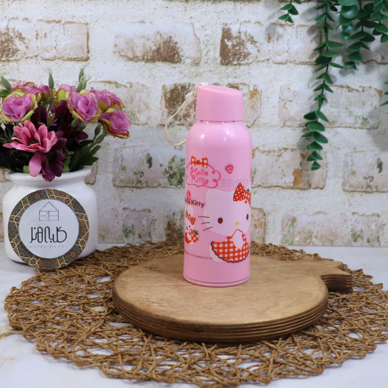 قمقمه شیشه ای جور صورتی