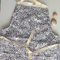 پیشبند آشپزخانه  پارچه نسوز  زنبوری ضدآب با دو جیب در جلو