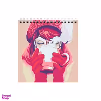 دفتر طراحی بامبیلیپ مدل دختر و ماگ نوشیدنی داغ کد 7619106