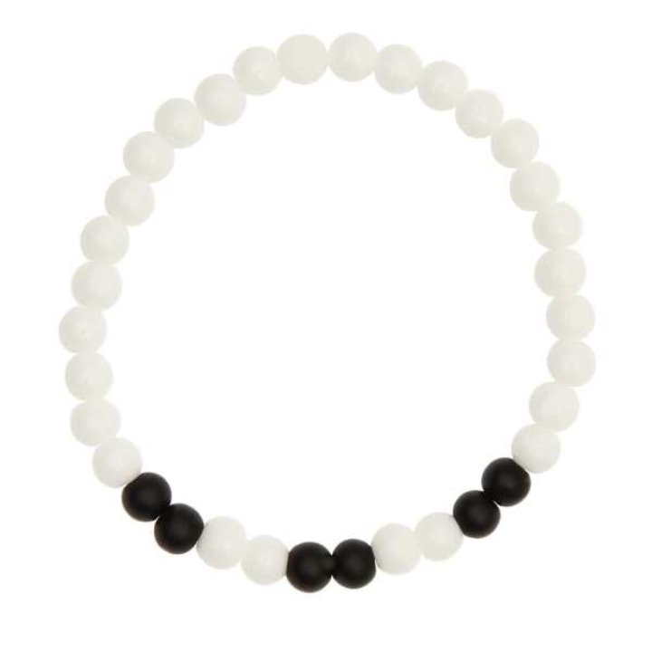 دستبند سیاه وسفید مهره