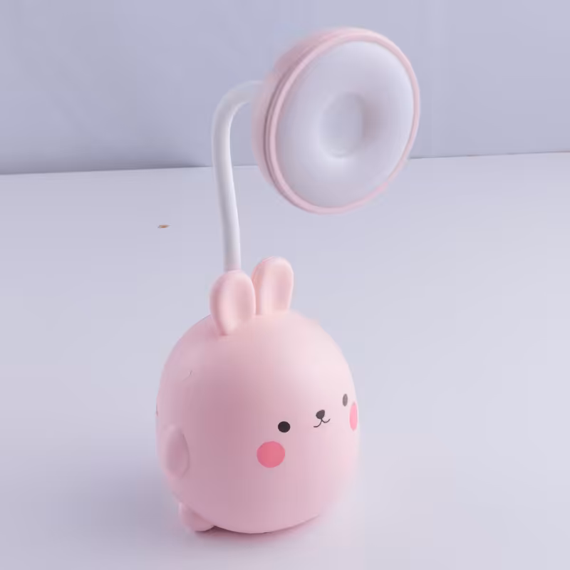 چراغ مطالعه شارژی و جا قلمی مدل مولانگ رنگ صورتی