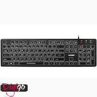 کیبورد مدل GK-401 گرین با حروف فارسی | آرکا 90