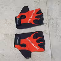 دستکش دوچرخه سواری کف فوم پارچه کشسانی تنفسی سوزنی