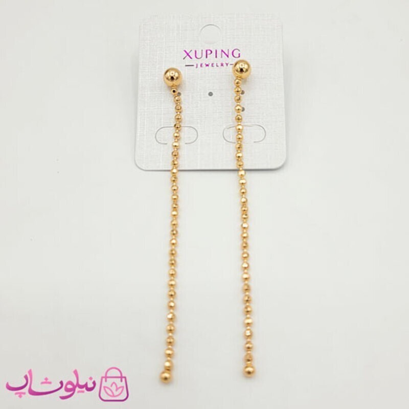 گوشواره آویز بلند ژوپینگ مدل توپی کد 499