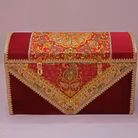 صندوقچه سنتی پارچه طرح افشار و مخمل کالیفرنیا تحویل در باربری مقصد 