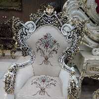 مبل استیل مدل دسته گلی (پیچک ) 7نفره و 9نفر ترکیب رنگ بندی چوب و پارچه به سلیقه مشتری انجام میشه 