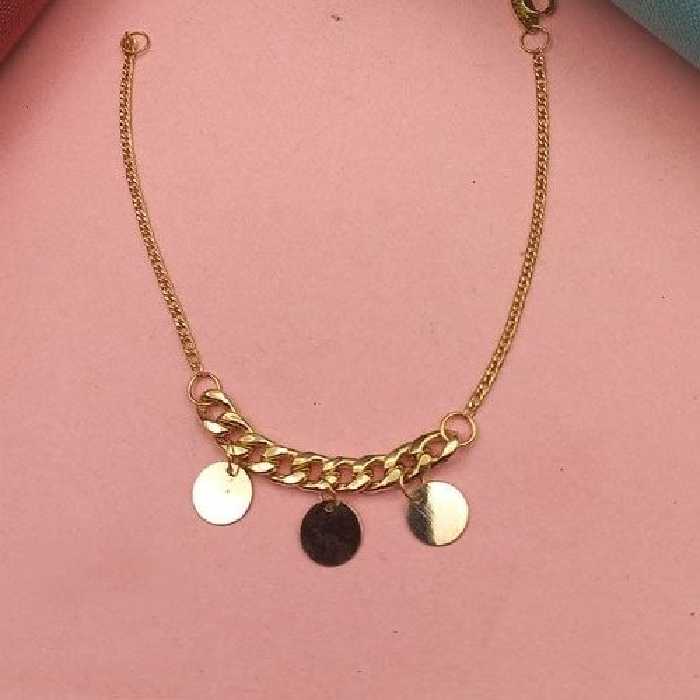 دستبند زنجیر و کارتیر سکه استیل