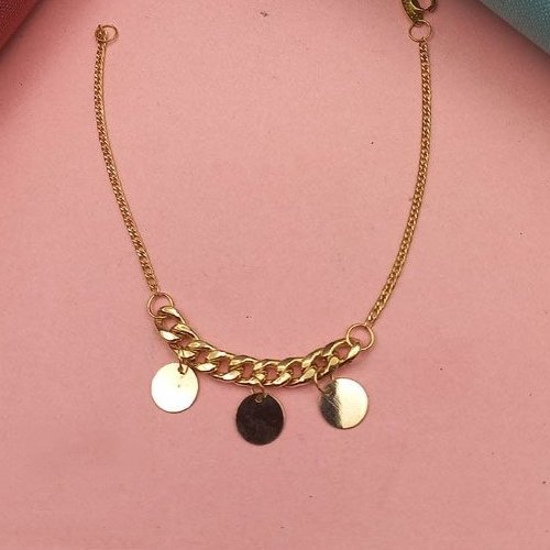 دستبند زنجیر و کارتیر سکه استیل