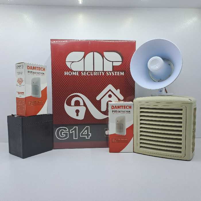 پک دزدگیر سیم کارتی گپ G14 با  دو عدد چشمی سیمی کد 2009