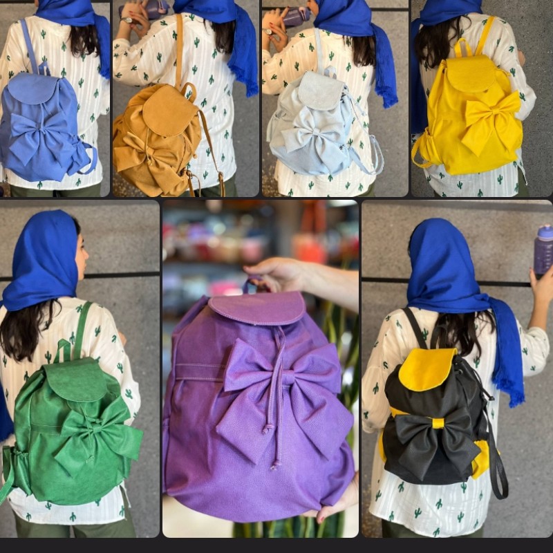 کوله پشتی سایز بزرگ 30 در 33 جنس چرم صنعتی (بنفیکا)قابل شستشو