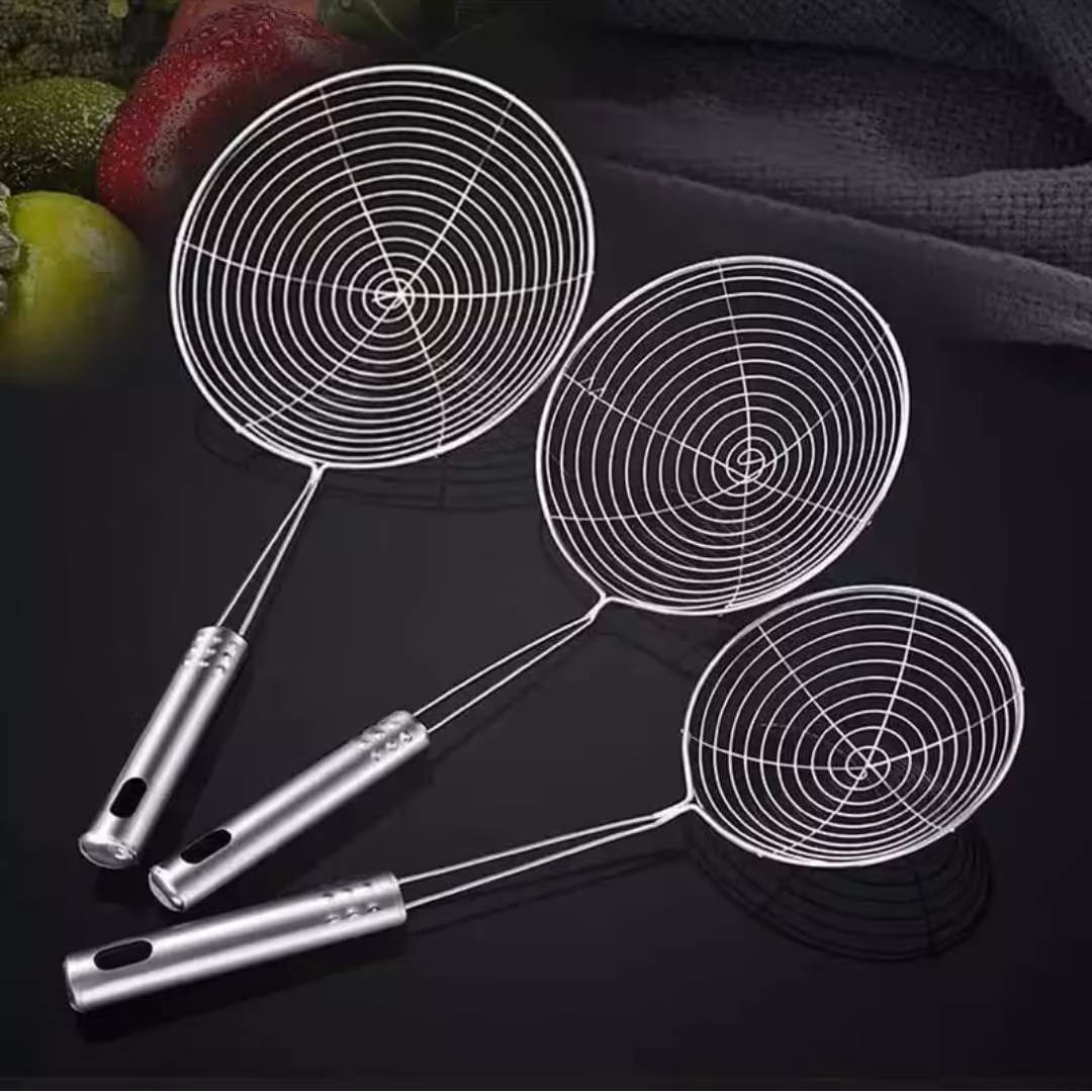 روغن گیر استیل دسته دار  سایز 3