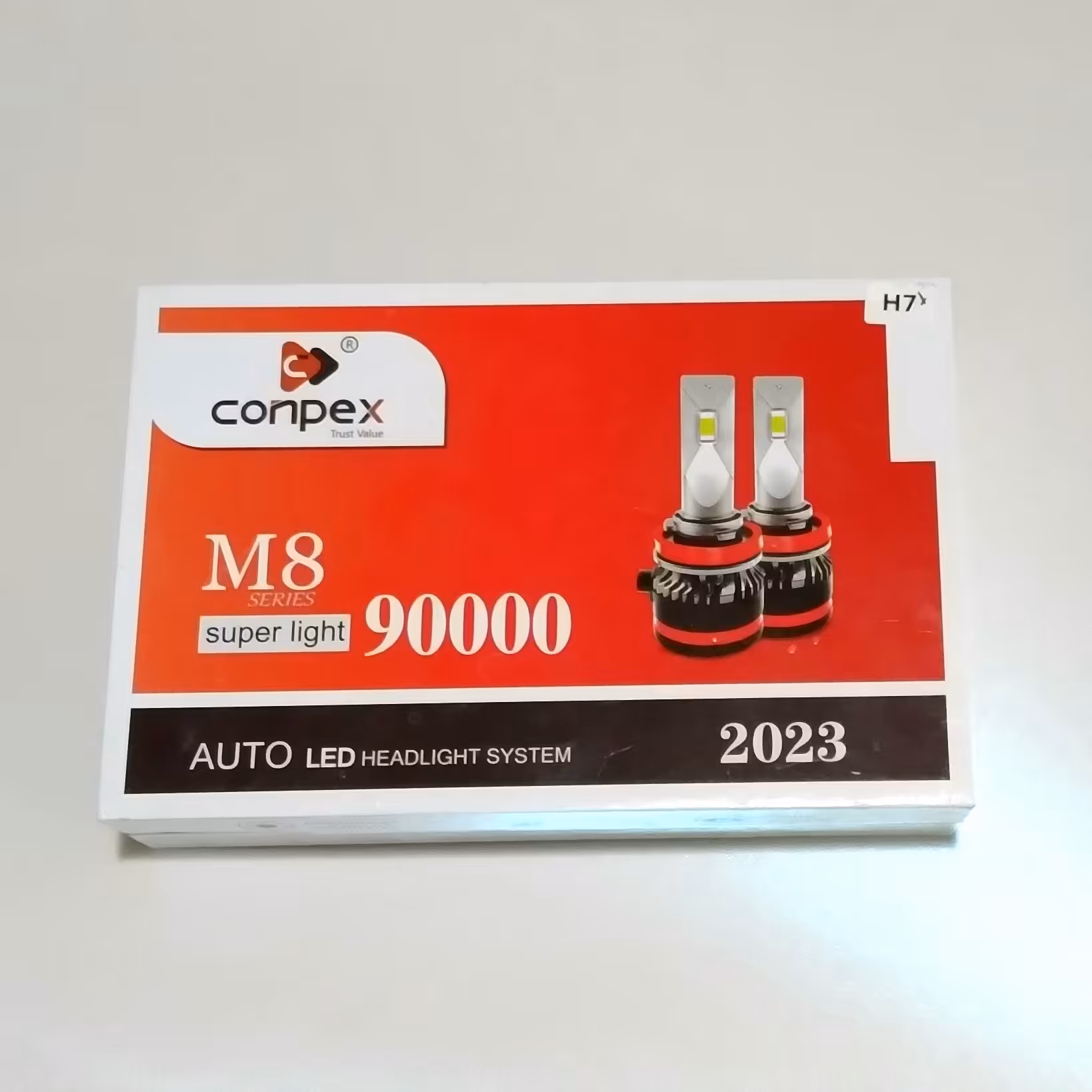 هدلایتconpex M8 کانپکس اصلی نور فوق العاده قوی(90000لومن) پُلُمپ پایه H4