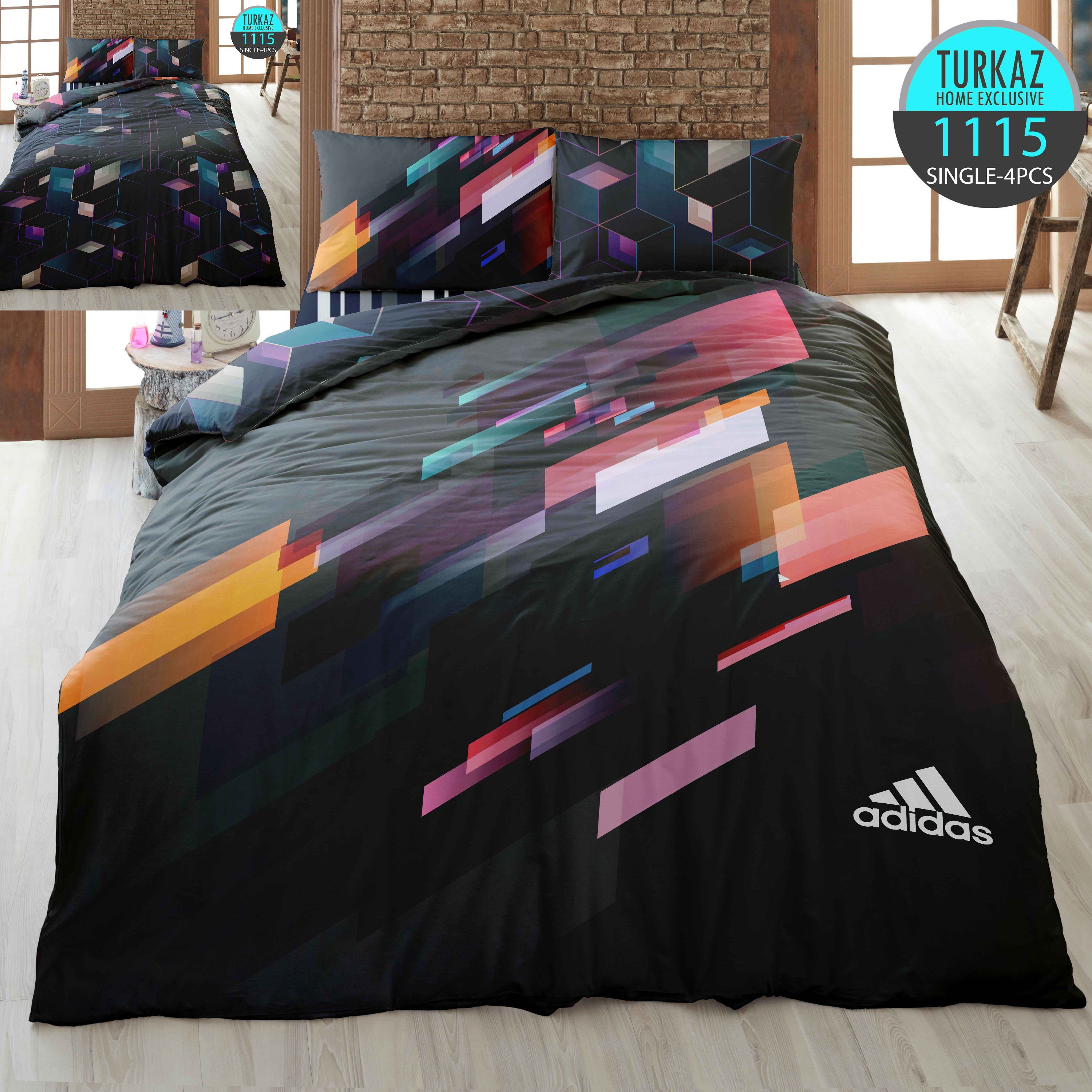 ست لحاف 1 نفره ترکاز کد 1115 با سه سال ضمانت کتبی