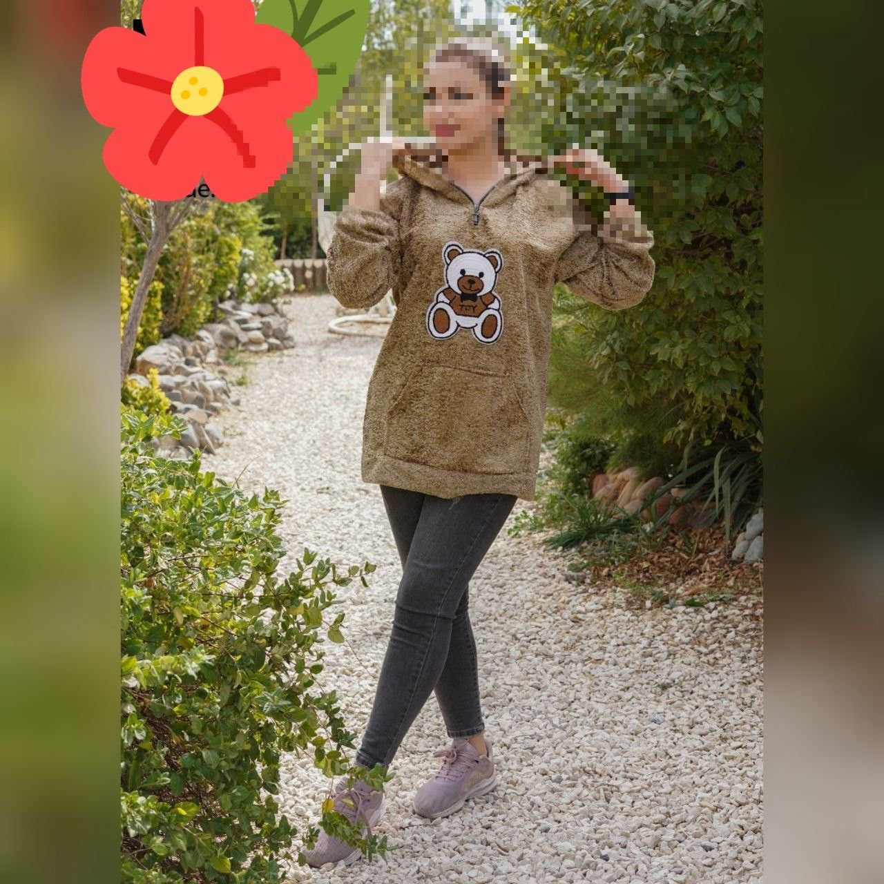 هودی زنانه تمام تدی گلدوزی خرس جنس تدی گرم بالاپرپشت4رنگ فری سایز تا44 ارسال رایگان به تمام نقاط کشور پوشاک زنانه نرگس2