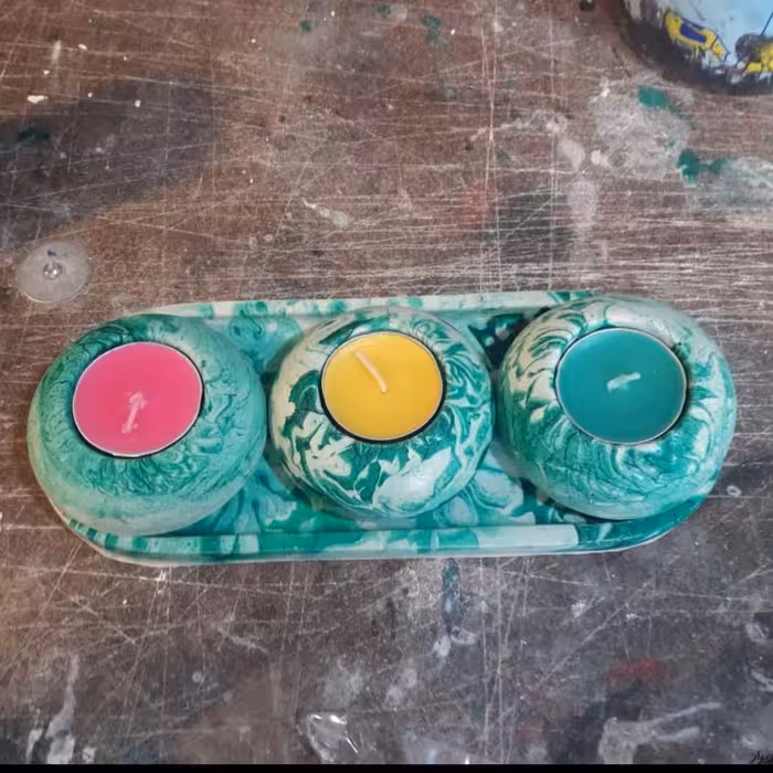 ست جا شمعی وسینی