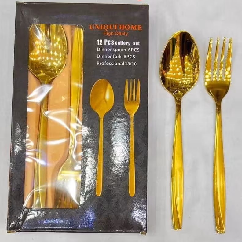 قاشق و چنگال طلایی اصل آلمانی