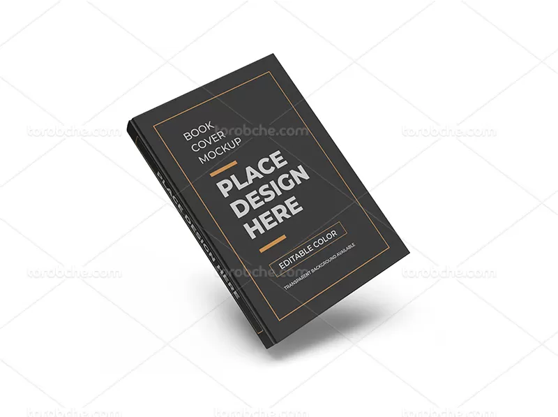 موکاپ کتاب ایستاده کج | گرافیک با طعم تربچه