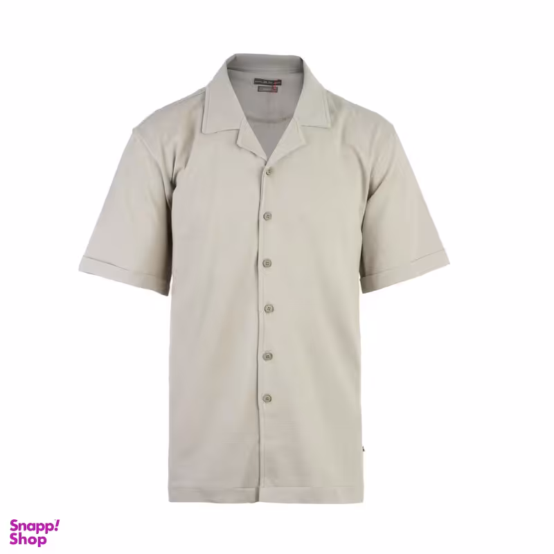 پیراهن آستین کوتاه مردانه مدل MDSS-AU1433 رنگ طوسی روشن