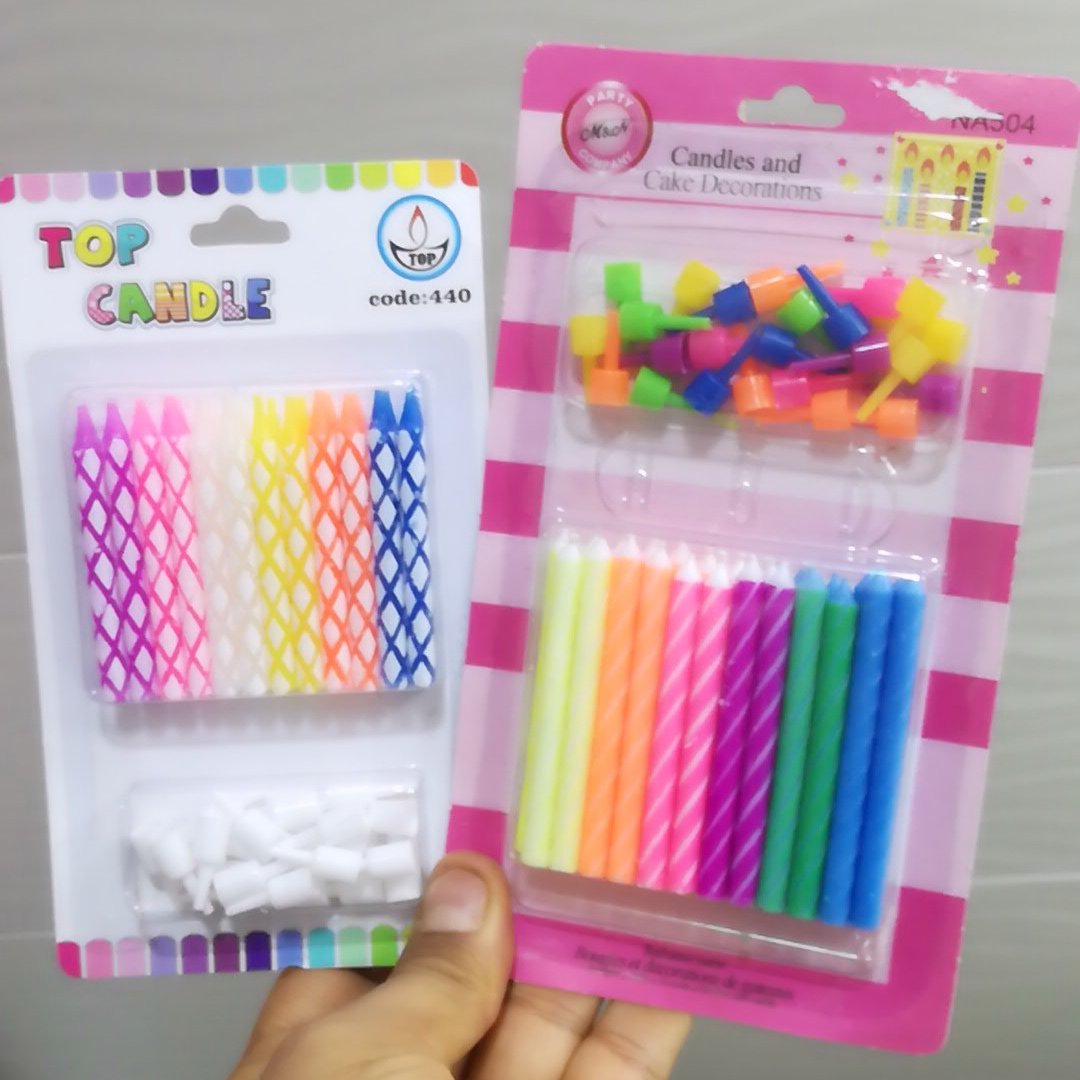 شمع 24 عددی رنگارنگ