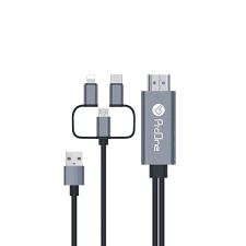 کابل تبدیل HDMI به USB-C / microUSB / لایتنینگ پرووان مدل PCH70 طول 1٫8متر