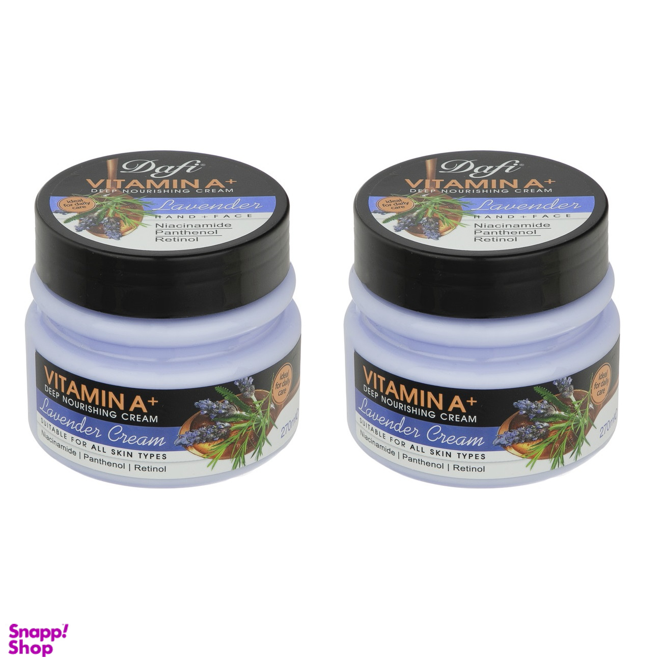 کرم مرطوب کننده دافی مدل Lavender حجم 270 میلی لیتر مجموعه 2 عددی