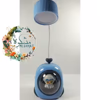 چراغ مطالعه طرح سفینه فضایی همراه دختر فضانورد رنگ آبی