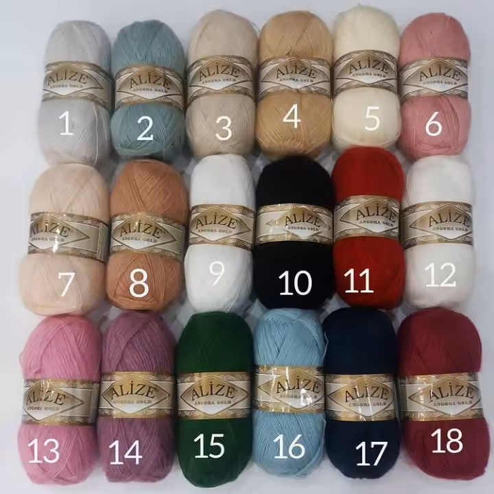 کاموا آلیز موهر تک رنگ نازک نرم و لطیف با متراژ بسیار بالا 500متر