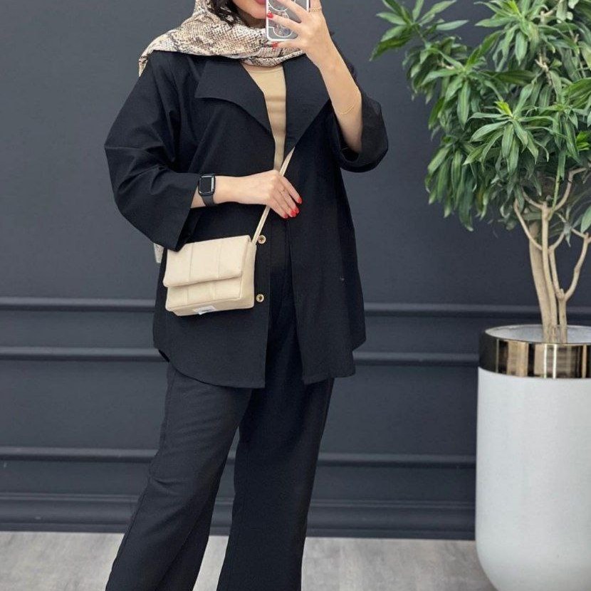 ست مانتو شلوار زنانه مدل آسمان جنس مازراتی با ارسال رایگان 