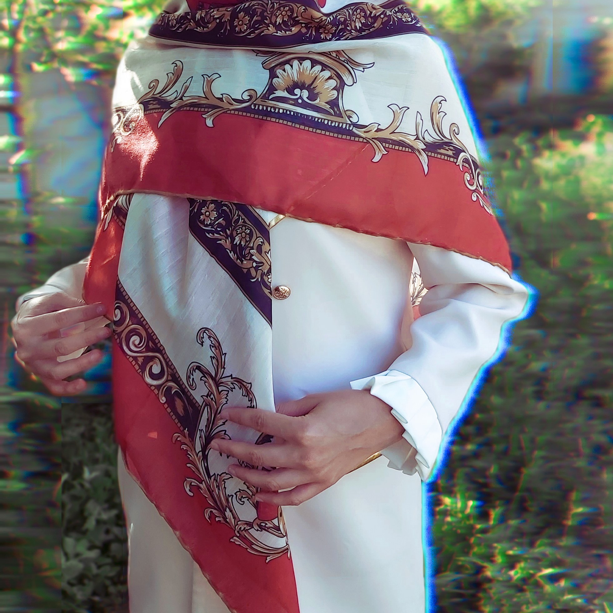 روسری دور دست دوز کد L02