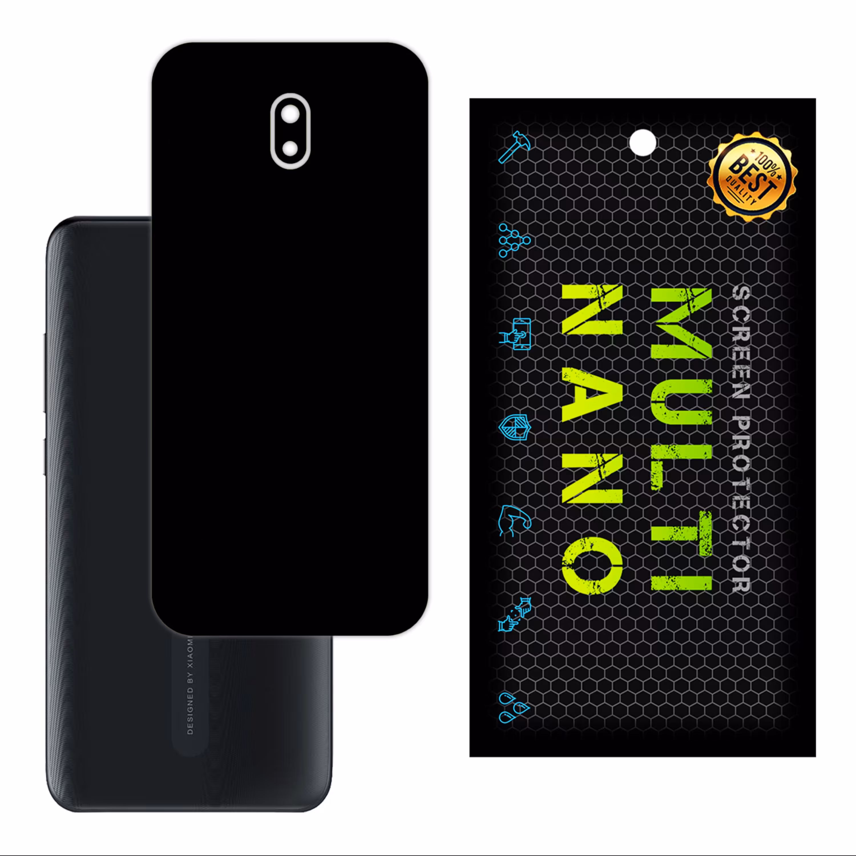 برچسب پوششی MultiNano مدل X-F1M-Black برای پشت  موبایل شیامی8A